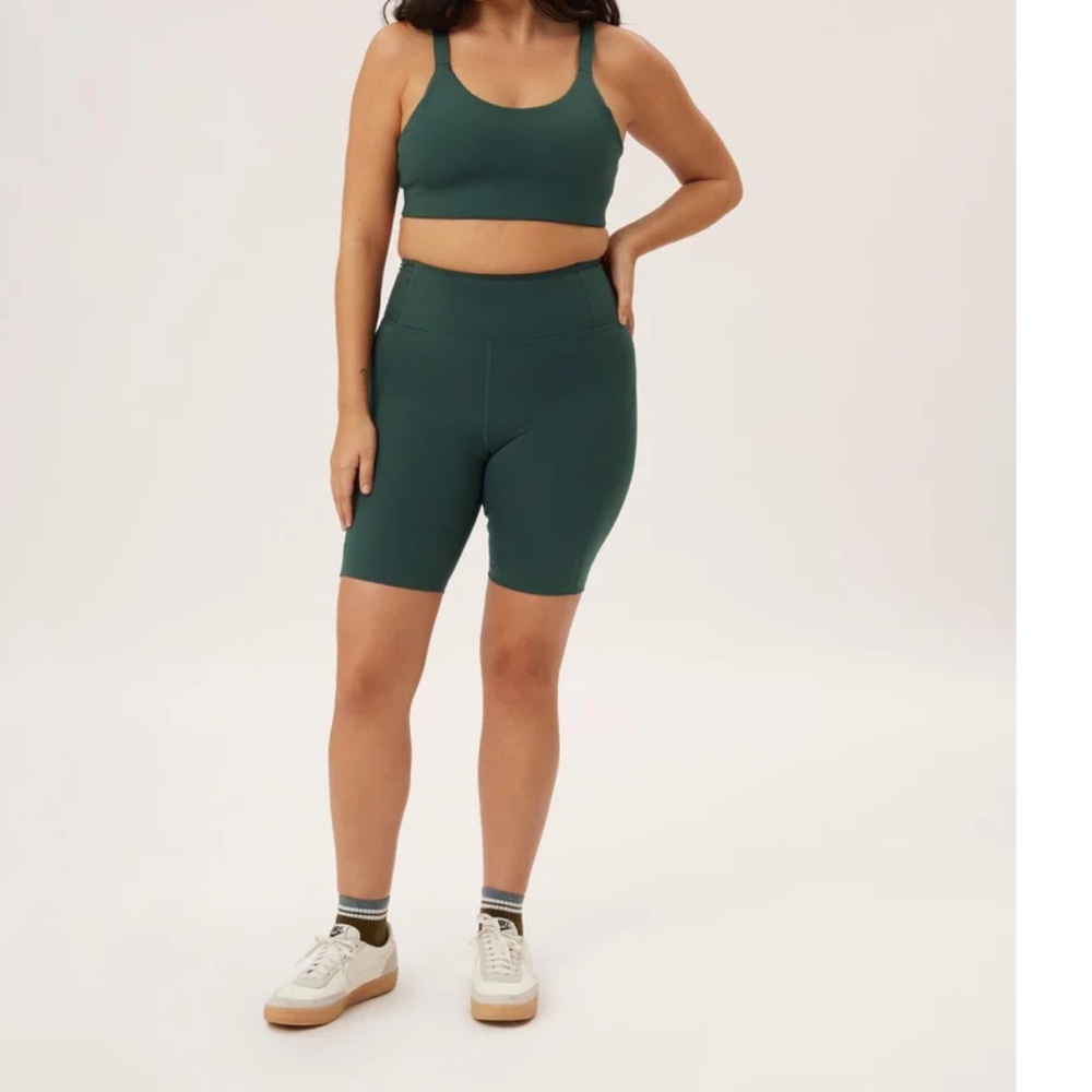Girlfriend Collective Moss High Rise Bike Short Sz M